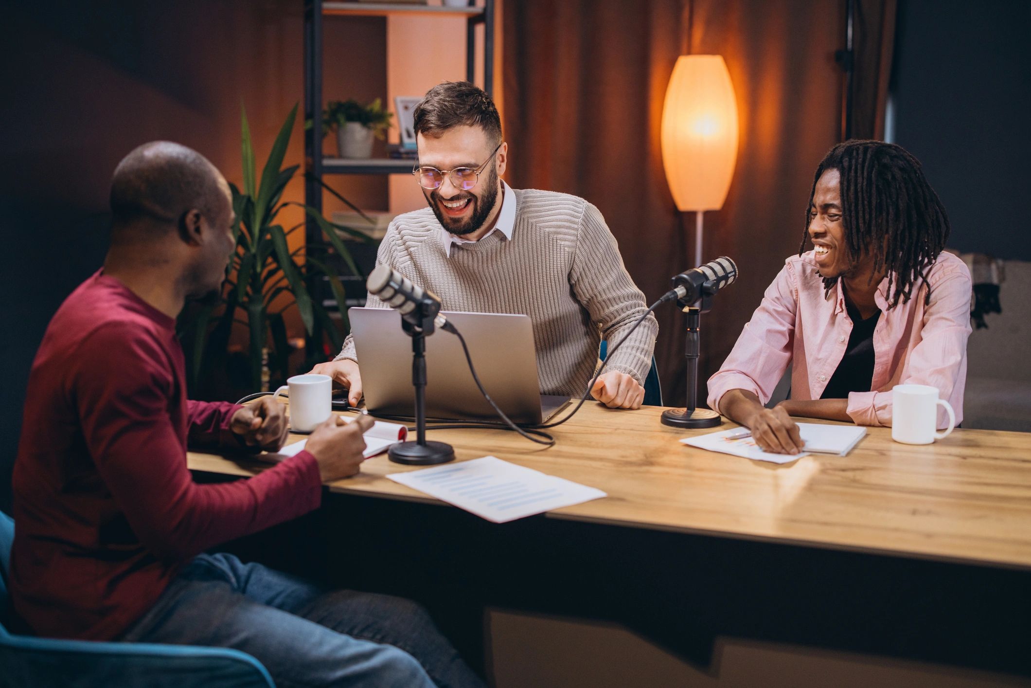 diverse group blogging modern lifestyle